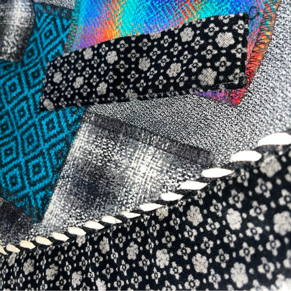 Vintage Patchwork Wool Blazer Jacket - image 2